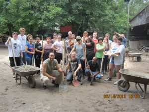 The MC Study Abroad Program completed a service learning project at Youth Farm. (Photo Credit: Greg Malveaux)