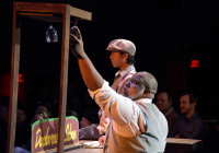 Shaquille Stewart as Dogsborough, and Salai Aung as Young Dogsborough. Photo credit: Adrilenzo Cassoma