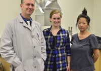 Professor Craig Benson, Julie Brylanwski and Kyoko Marrone.