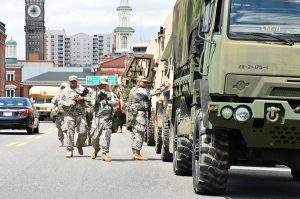 Heavy National Guard Presence In Baltimore