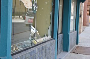 East Baltimore Store has Glass Broken