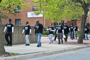 Tuesday ,April 28: The 300 Men March in Baltimore (Photo Credit: Peter Langer)