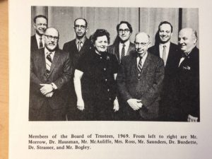 The board of trustees in 1969, from the book "Montgomery College, Maryland's First Community College" by William Lloyd Fox