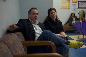 Professor Gregory Sember (left) and Mary Sierra (right) (Photo credit: Adriano Cassoma)