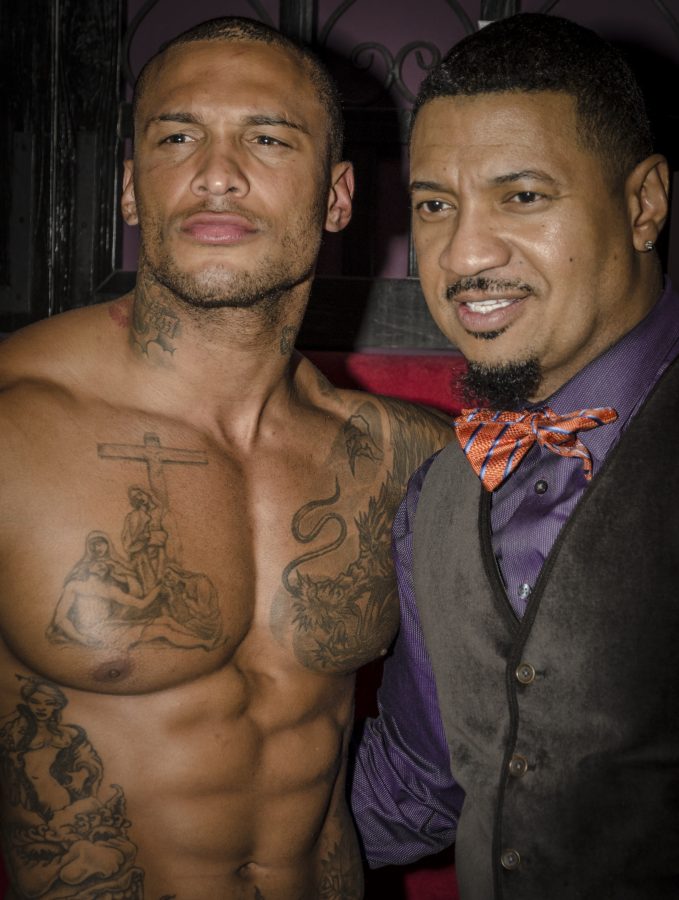 International Super Model David Mcintosh with D.C. Fashion Week Executive Director Ean Williams at the Fashion Industry Networking Party (Photo Credit: Devaughn Phillips)