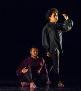 Kevin Ortiz-Arias and Luis Gutierrez in "Next of Kin" (Photo Credit: Emmanuel Jean-Marie)