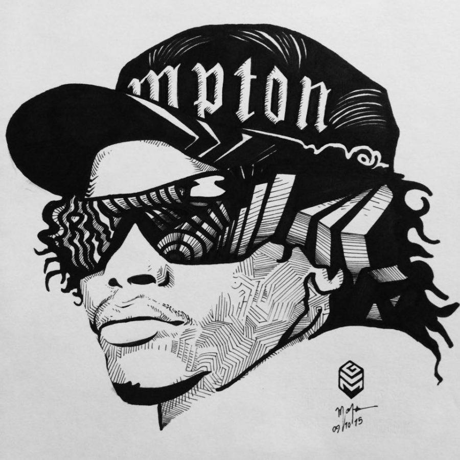 Artwork based on the film Straight Outta Compton, by Gabriel Mafra.