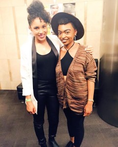 Tangina Stone (left) Cultural Arts journalist, Nikole Coates-Barnette (right)