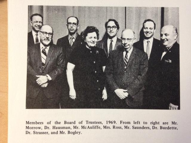 The board of trustees in 1969, from the book Montgomery College, Marylands First Community College by William Lloyd Fox