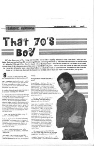 Montgomery Advocate newspaper interview with Ashton Kutcher