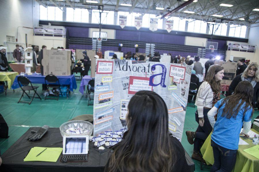 The Advocate booth at club rush spring 2016 (photo: Emmanual Jean Marie)