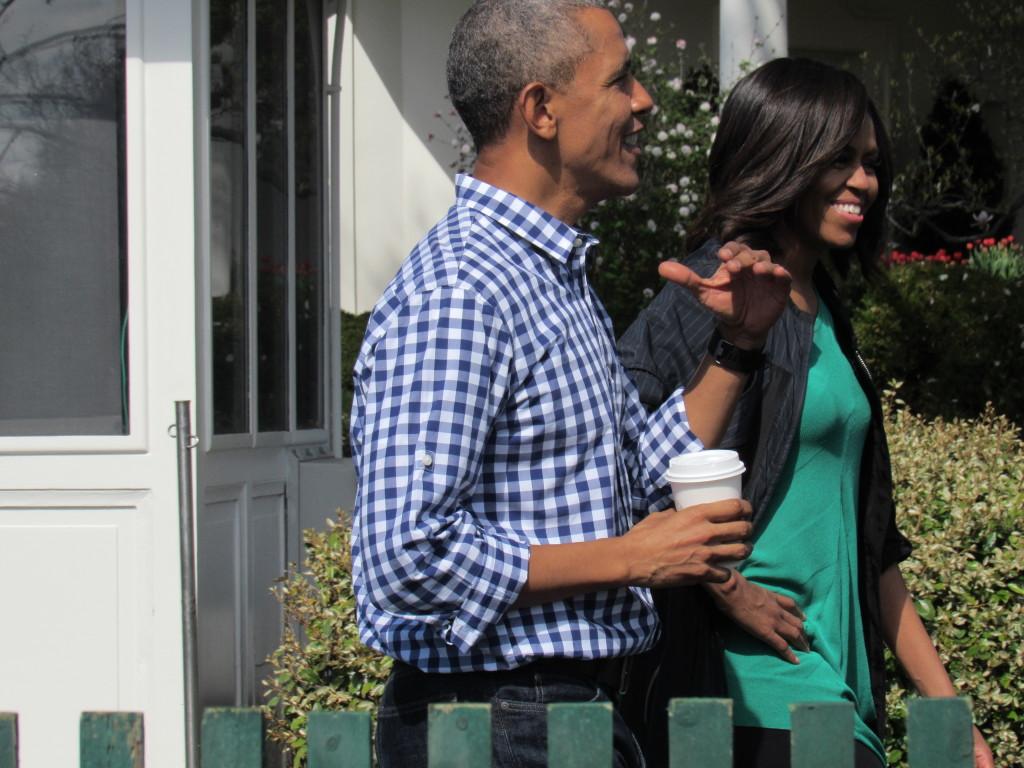 President Obama and the First Lady at the Easter Egg roll photo: Sara Monterroso