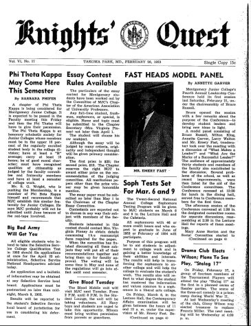Throwback Thursday: Phi Theta Kappa May Come Here This Semester