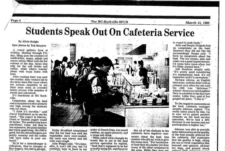 Throwback Thursday: Students Speak Out on Cafeteria Service