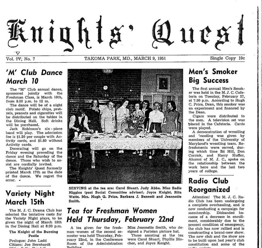 March 9 1951, Student Life at MC 