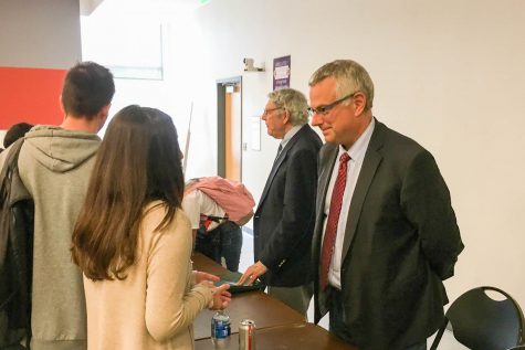 MC hosts political panel “Through European Eyes” starring three distinguished European journalists.