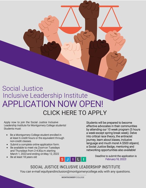 Last Call to Submit the Social Justice Inclusive Leadership Institute  Application – the advocate