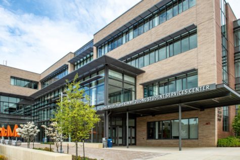 Long Nguyen and Kimmy Duong Student Services Center at the Rockville Campus. Photo by Lisa Usher