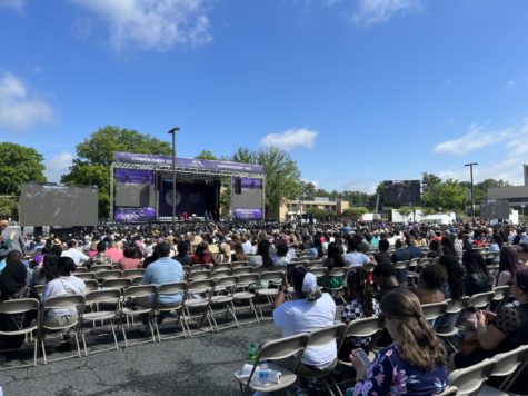 Many folks gathered for Montgomery Colleges 2022 Commencement. 