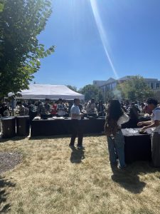 A picture of students at the BBQ. (Picture credit: Angel Nyambio)